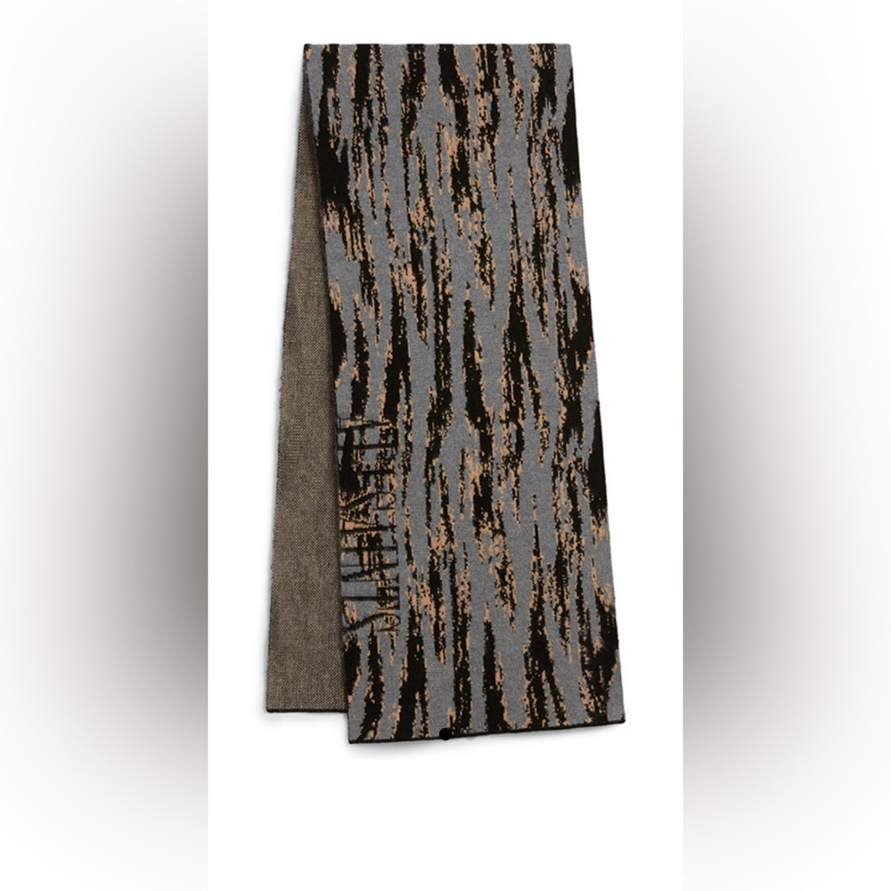 AllSaints Camo Merino Wool Scarf NWT